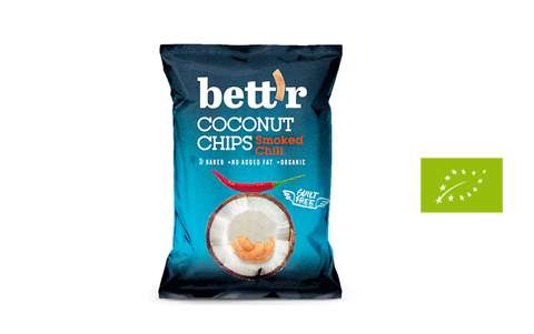 Kokosriekstu čipši ar čili BIO, 40g