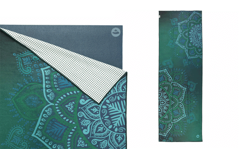 Mikrošķiedras jogas paklājs-dvielis Mandala