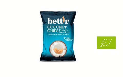 Kokosriekstu čipsi ar jūras sāli BIO, 40g