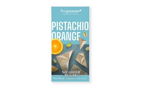 Šokolāde bez cukura ar pistācijām un apelsīnu, 60g