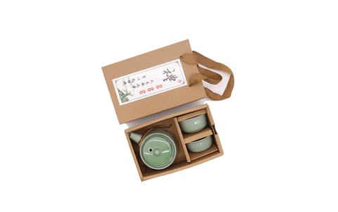 Tējkanna ar 2 tasītēm, Jade