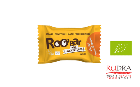 Roobiotic enerģijas bumba ar ašvagandu, mango BIO, 22g