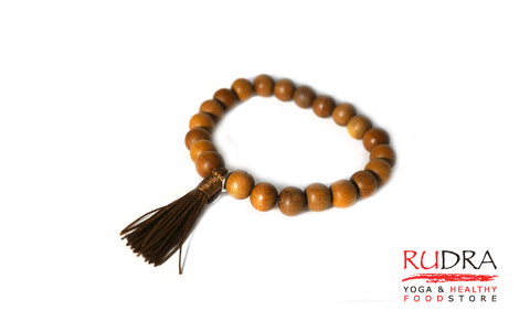 Sandalkoka rokassprādze, (Brūns pušķis) 27 bumbiņas