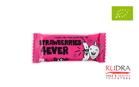 Roo'Bar strawberries 4ever (zemeņu batoniņš), 30g