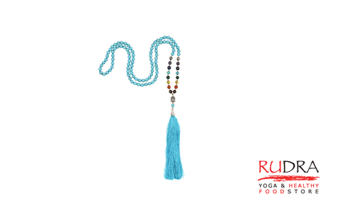 Tirkīza mala ar čakru akmentiņiem